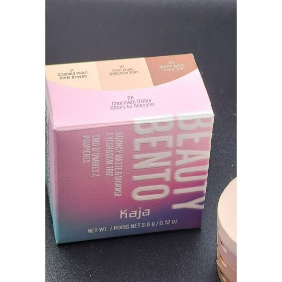 Kaja Beauty Bento Bouncy Matte & Shimmer Eyeshadow Trio Chocolate Dahlia - Picture 3 of 5